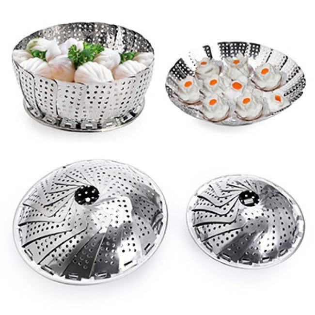 Xửng Hấp Inox Gấp Gọn Thông Minh