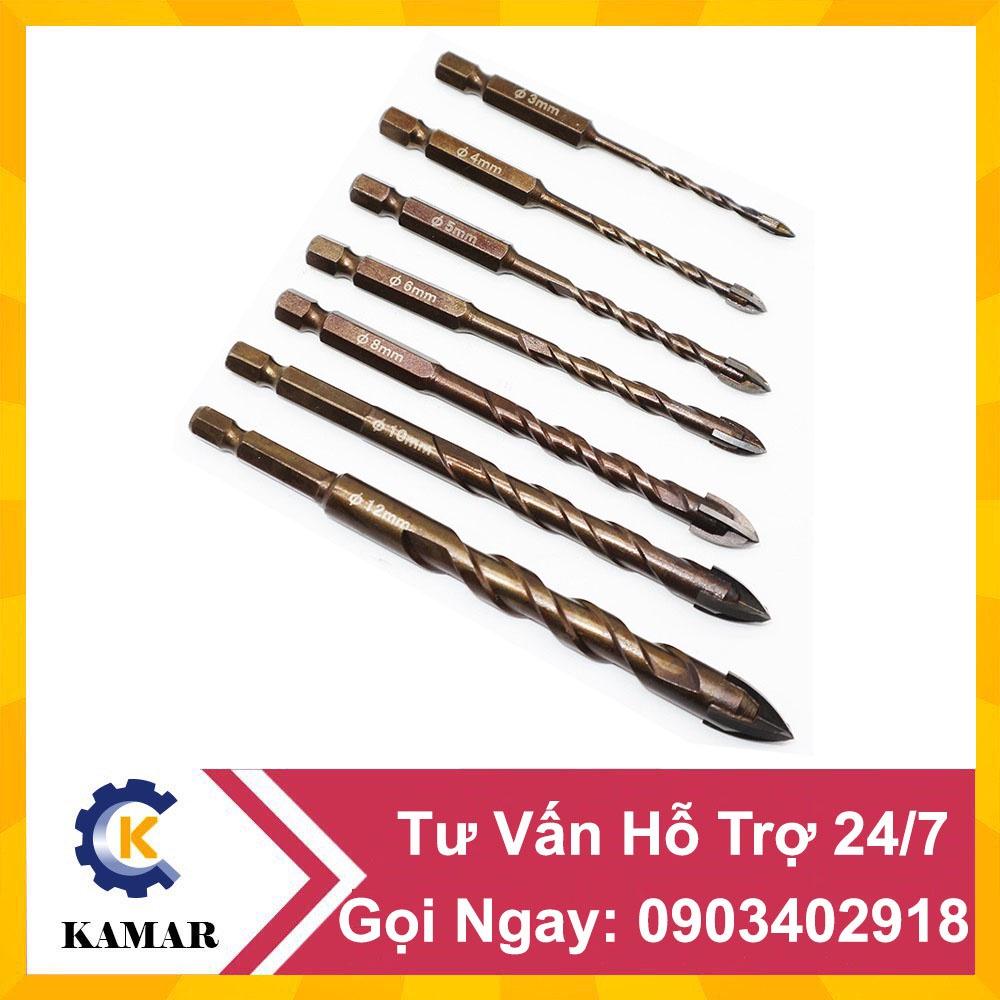 Bộ 7 mũi khoan đa năng 3-4-5-6-8-10-12 chuôi lục giác