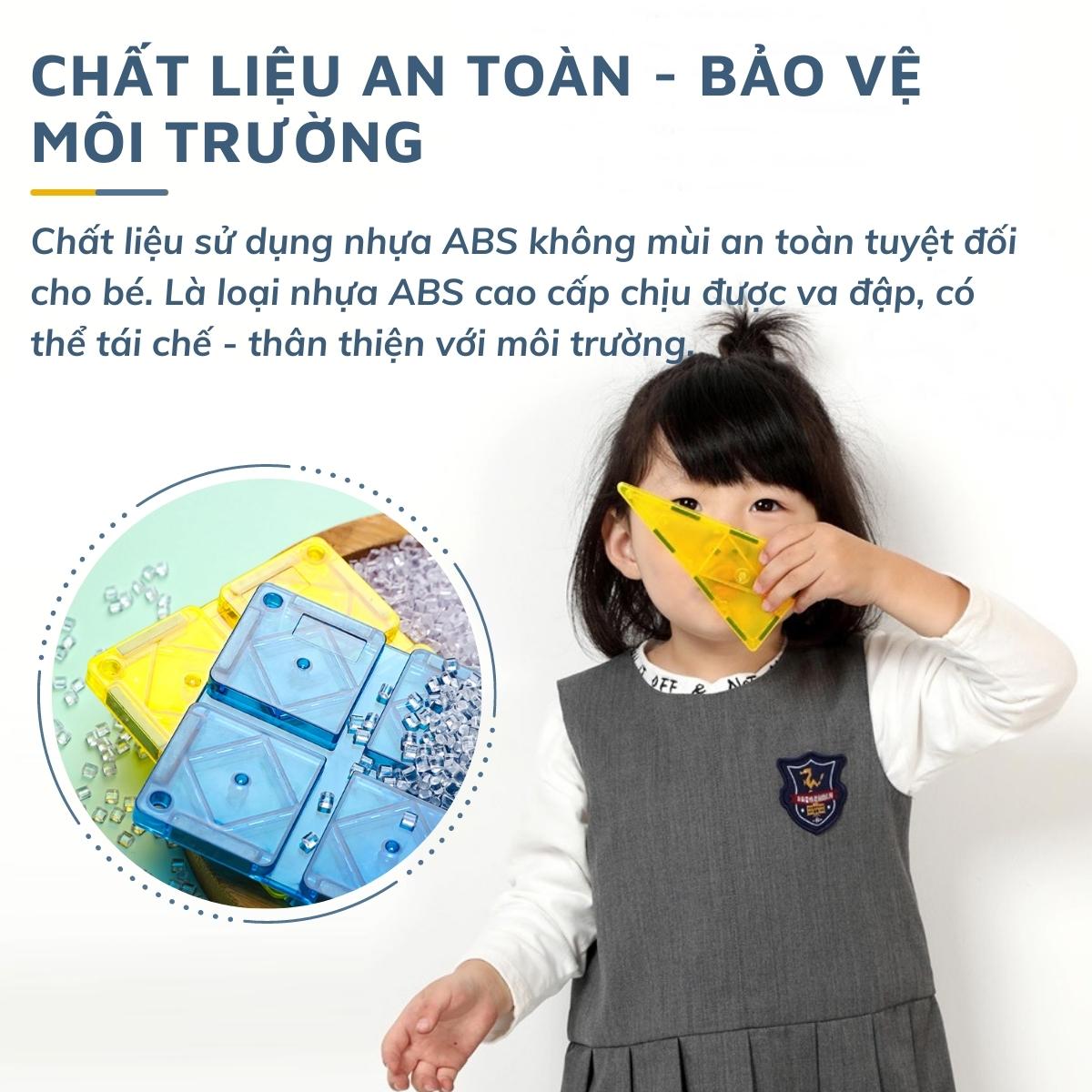 Đồ chơi xếp hình nam châm Mag-Wisdom phiên bản nâng cấp 228+10 chi tiết