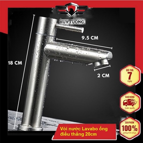 Vòi Lavabo Lạnh inox SUS 304_Vòi Chậu Lavabo_ vòi lavabo inox cao cấp dùng cho chậu rửa mặt