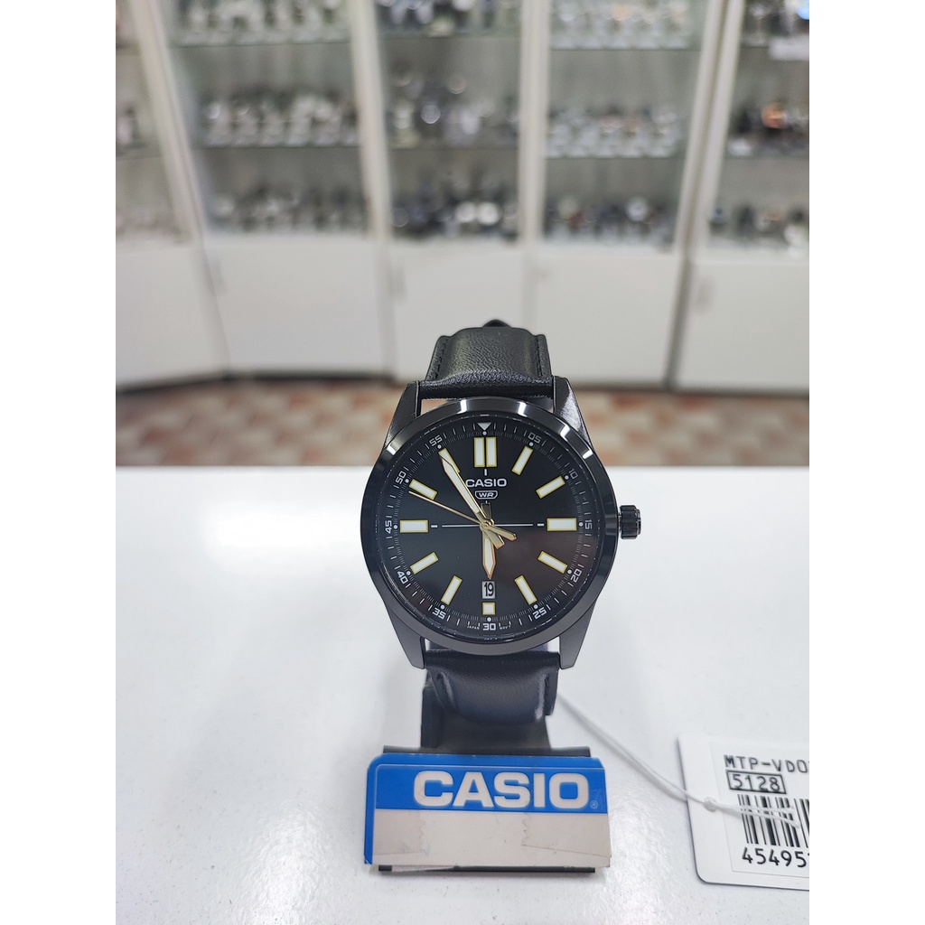 Đồng hồ nam dây da Casio Anh Khuê MTP-VD02BL-1EUDF