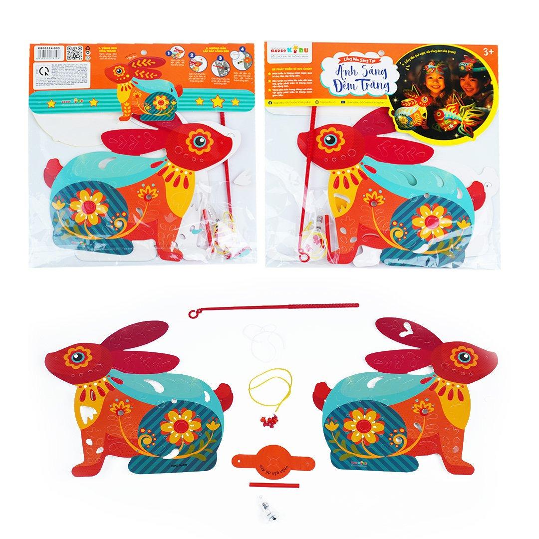 Lồng Đèn Sáng Tạo - Ánh Sáng Đêm Trăng - Hình Thỏ - Happy Kibu KB00324-003