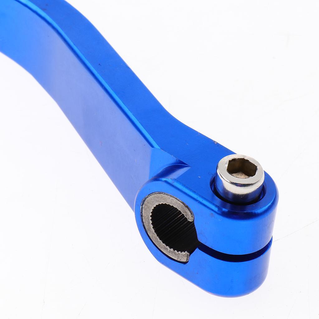 Universal Motorcycle CNC Adjustable Folding Gear Shift Lever Blue + Red