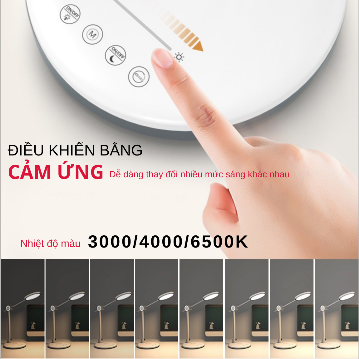 Đèn Bàn Học LED Cao Cấp Độ Sáng Cao Tích Hợp Sạc Không Dây Model TB-55S/SW - Hàng Chính Hãng Tamayoko