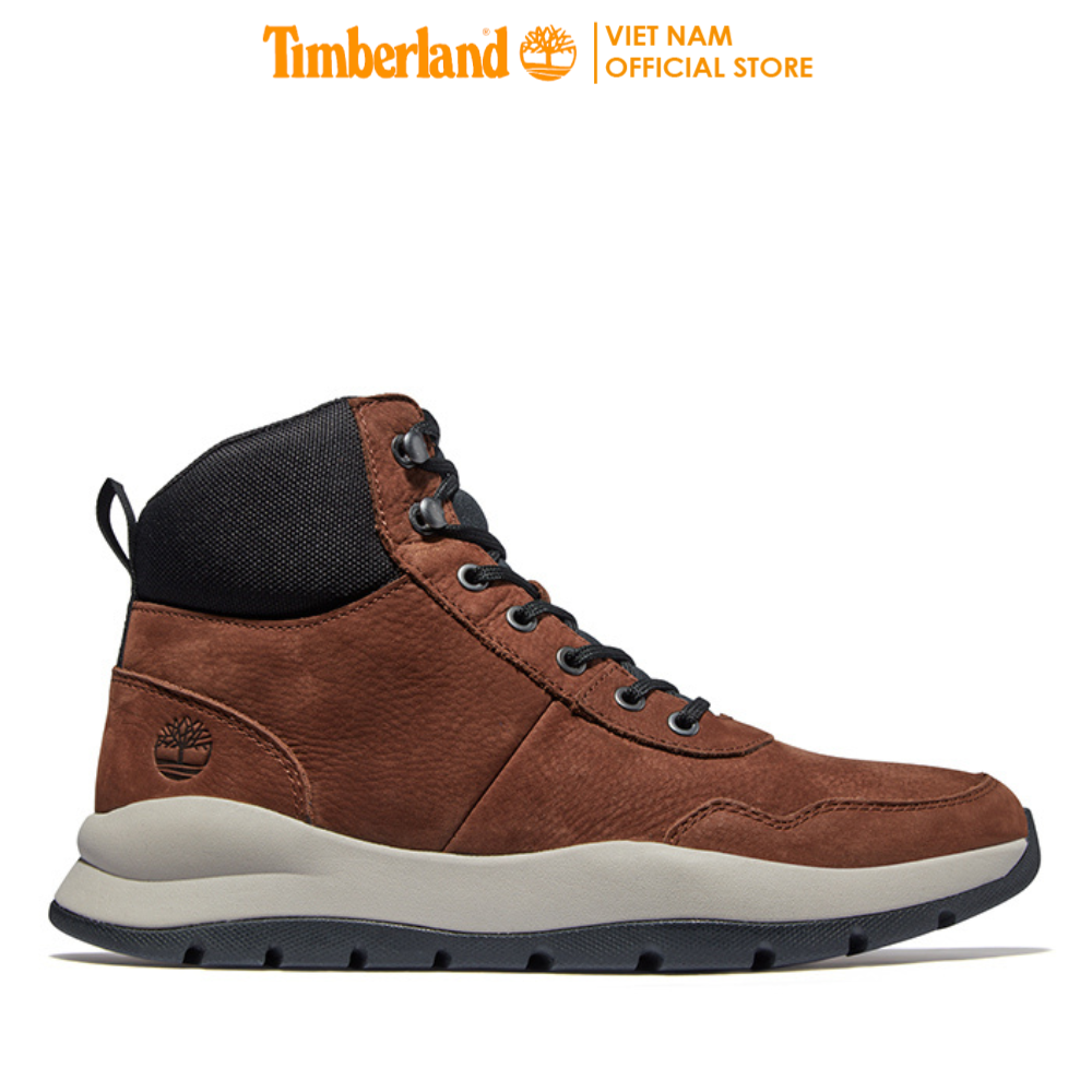 Orginal Giày Thể Thao Cổ Cao Nam Timberland Boroughs Pjct Snkr BT Dk Brown Nubuck TB0A25KG78