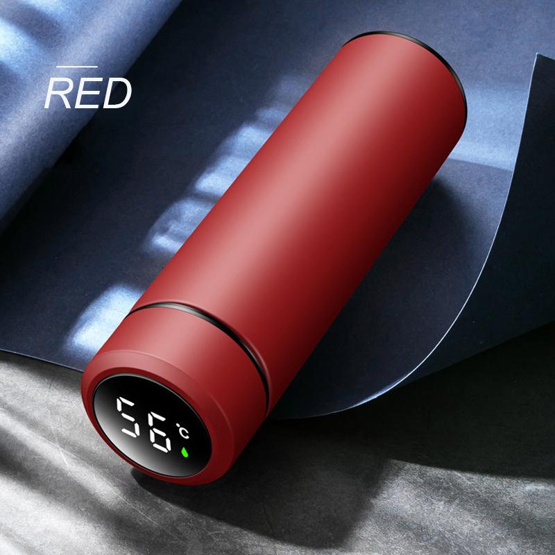 Cách Nhiệt Thông Minh Cốc Nước Kỹ Thuật Số Đèn Led Hiển Thị Nhiệt Độ Thép Không Gỉ Nhiệt Cốc Thông Minh Cách Ly 500ML
