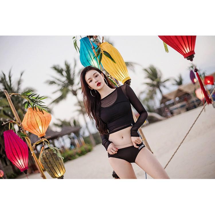Bikini đồ bơi dài tay lưới sẵn (KÈM HÌNH THẬT)