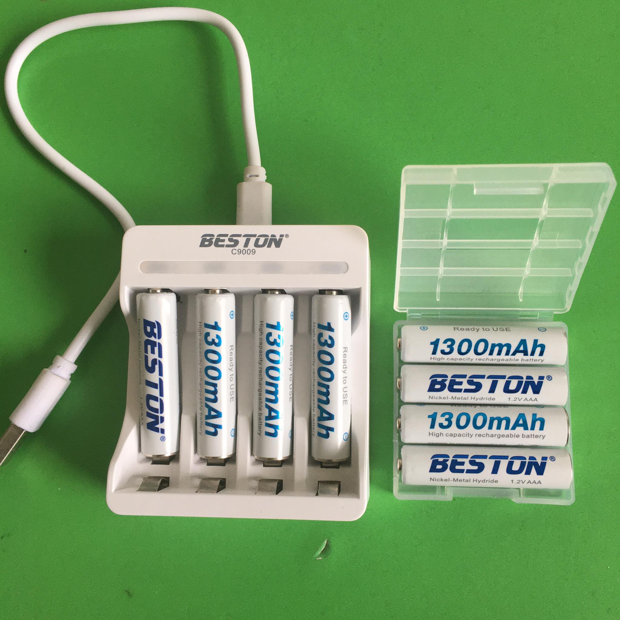 Bộ Sạc Pin Aa, Aaa Beston Tự Ngắt Khi Đầy Sạc Tốc Độ Cao Có Led Báo Trạng Thái Sạc Bst - C9009, Pin Sạc Chính Hãng - Sạc 8Pinaaa1300