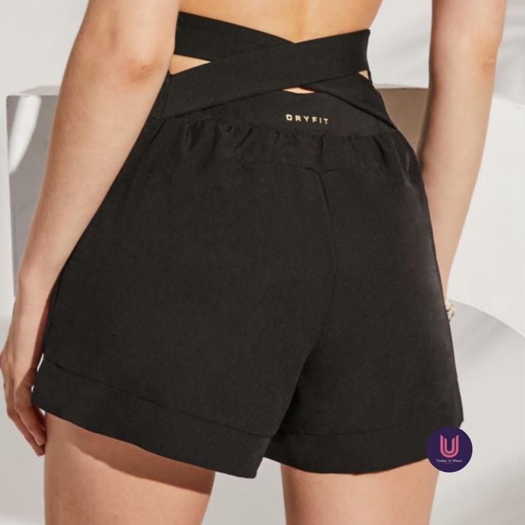 Quần Tập Gym Yoga Thể Thao Strap Shorts (co dãn tốt, chất liệu thoáng mát, dây chéo sau lưng thời trang)