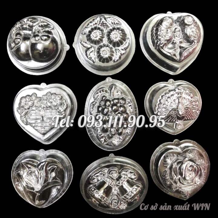 Bộ khuôn rau câu sinh nhật – Loại 8 cm - Mã số 1261