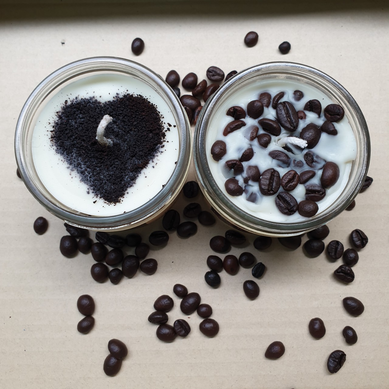 Combo 2 Nến thơm tinh dầu cà phê (coffee candle) 100g - Giúp thơm phòng, thư giãn giảm stress với thành phần hoàn toàn tự nhiên