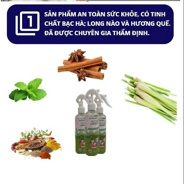 Xịt Tinh Dầu Đuổi Muỗi Sả Chanh Giúp Chống Muỗi, An Toàn Cho Bé - 250ml