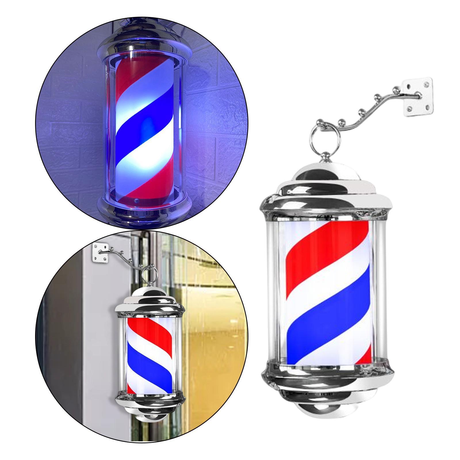 Barber Shop Pole Light Stripe Rotating Hair Salon Shop Sign for Outdoor