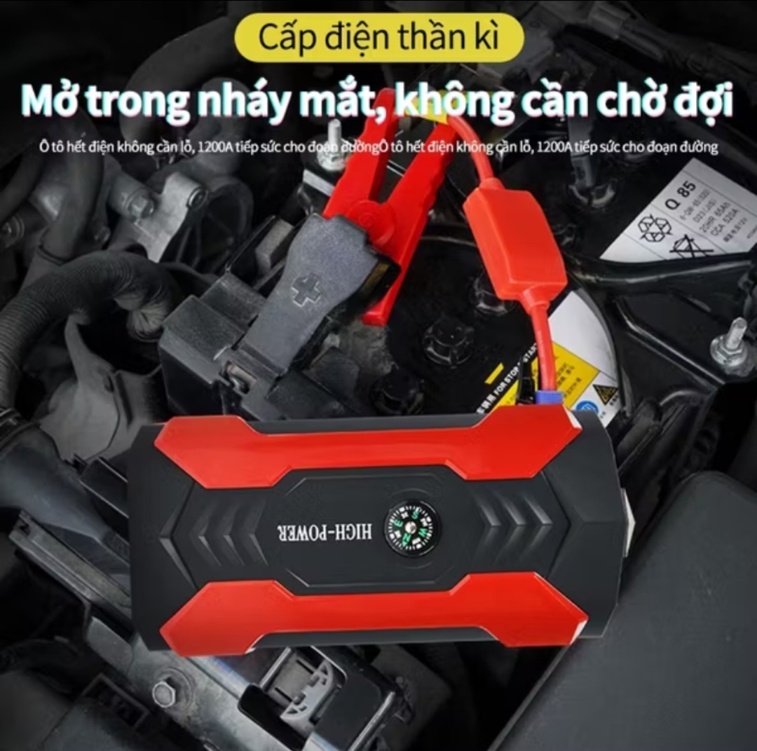 BỘ KÍCH ĐỀ NỔ MÁY KHẨN CẤP TRÊN ĐƯỜNG CHO XE MÁY ÔTÔ KIÊM SẠC DỰ PHÒNG THÔNG MINH