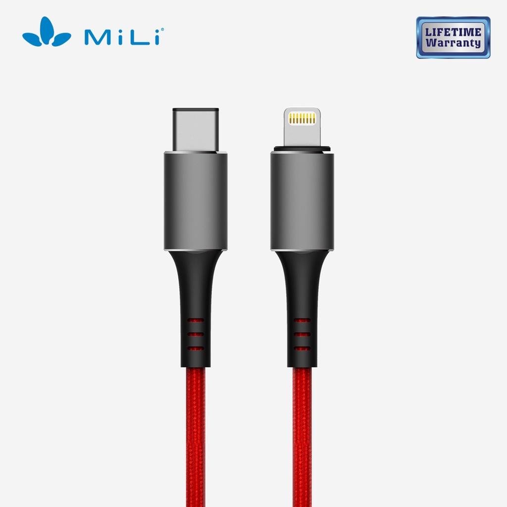 Combo sạc nhanh MiLi PD33W GaN - HC-H33 và Cáp sạc USB C to L MiLi HI-L90RD - Hàng Chính Hãng