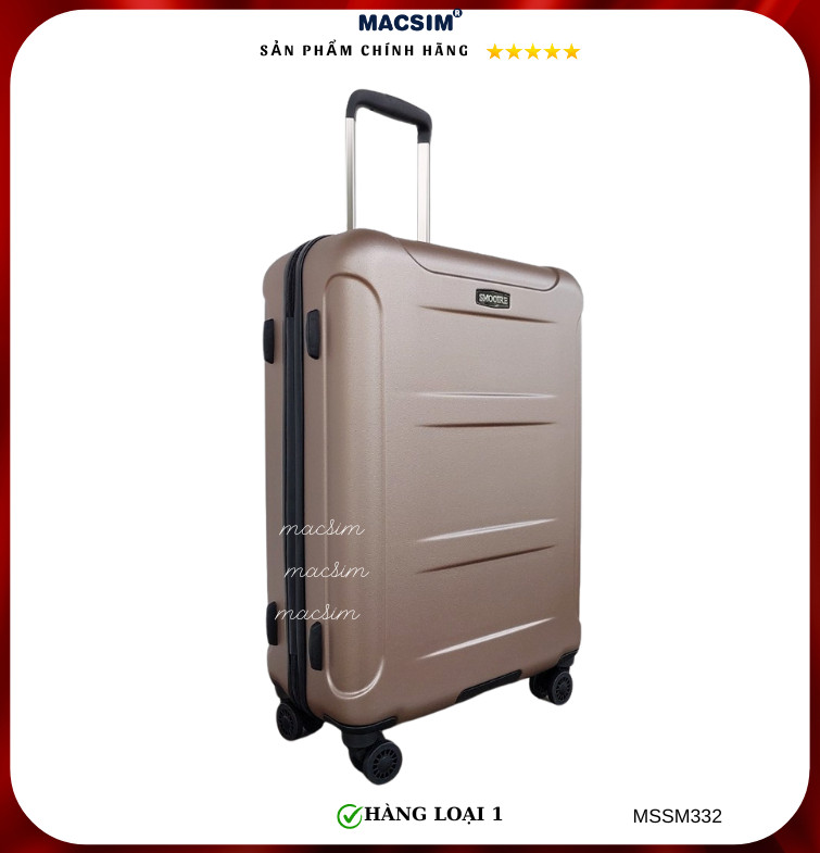 Vali cao cấp Macsim Smooire MSSM332 cỡ 24 inch màu vàng hàng loại 1