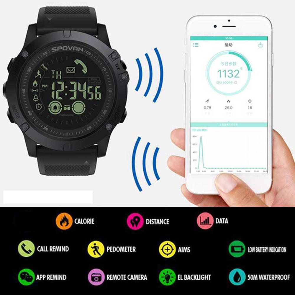 Đồng hồ đeo tay kỹ thuật sô đếm bước đi lượng calo khoảng cách cho iOS và Android Chống nước 50M