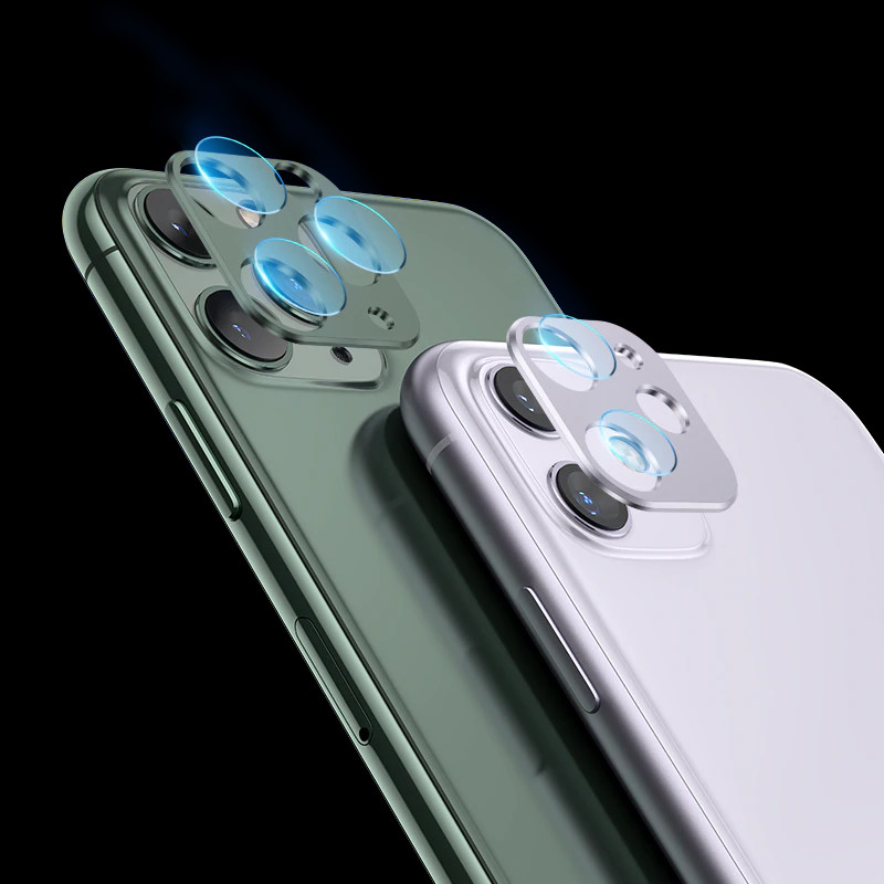 Bộ miếng dán kính cường lực & khung viền bảo vệ Camera cho iPhone 11 hiệu Totu - Hàng nhập khẩu