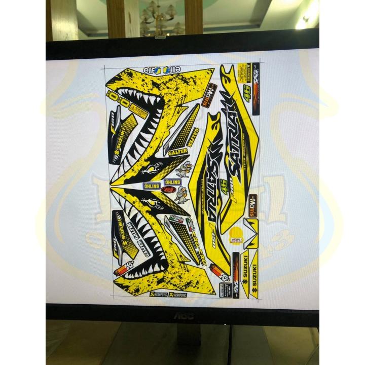 Tem rời dành cho satria fi cá mập đen