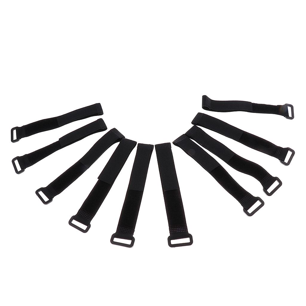 10 Pcs Backpack Luggage Straps Cable Ties Fastener Hook And Loop