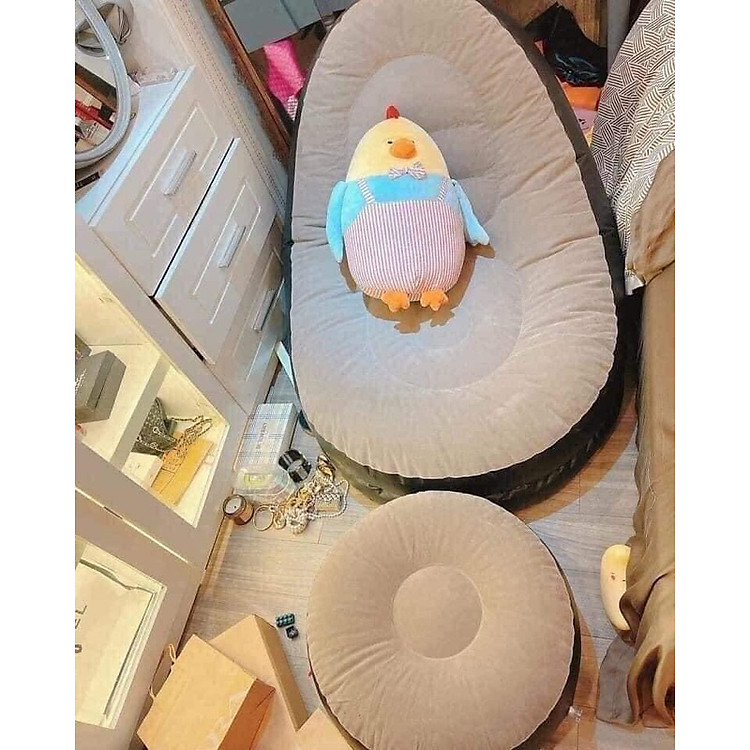 Ghế đệm hơi dựa lưng tặng kèm bơm điện 2 chiều