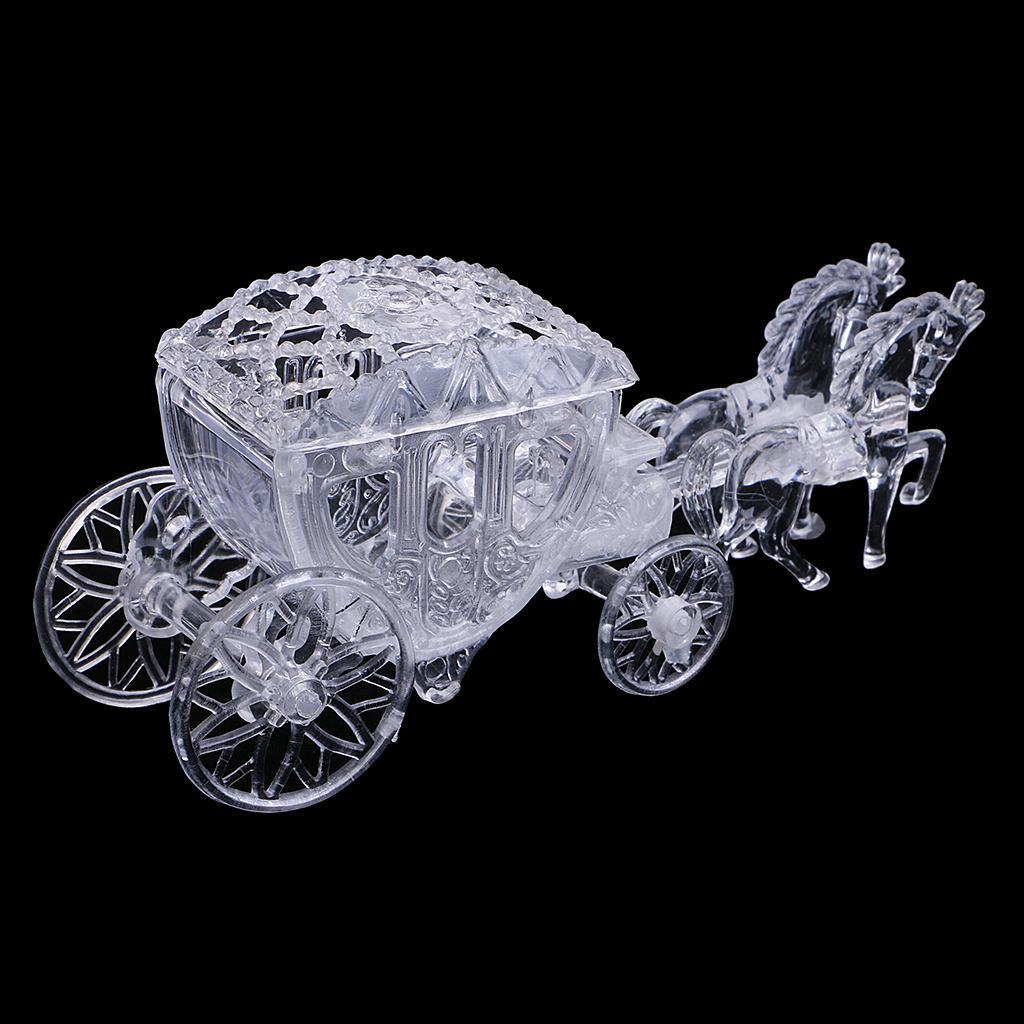 24pcs Crystal Carriage Candy Gift Boxes Wedding Party Baby Shower Favors