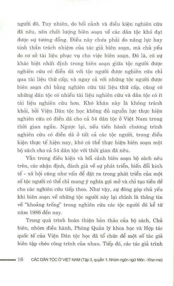 Các Dân Tộc Ở Việt Nam - Tập 1: Nhóm Ngôn Ngữ Việt - Mường