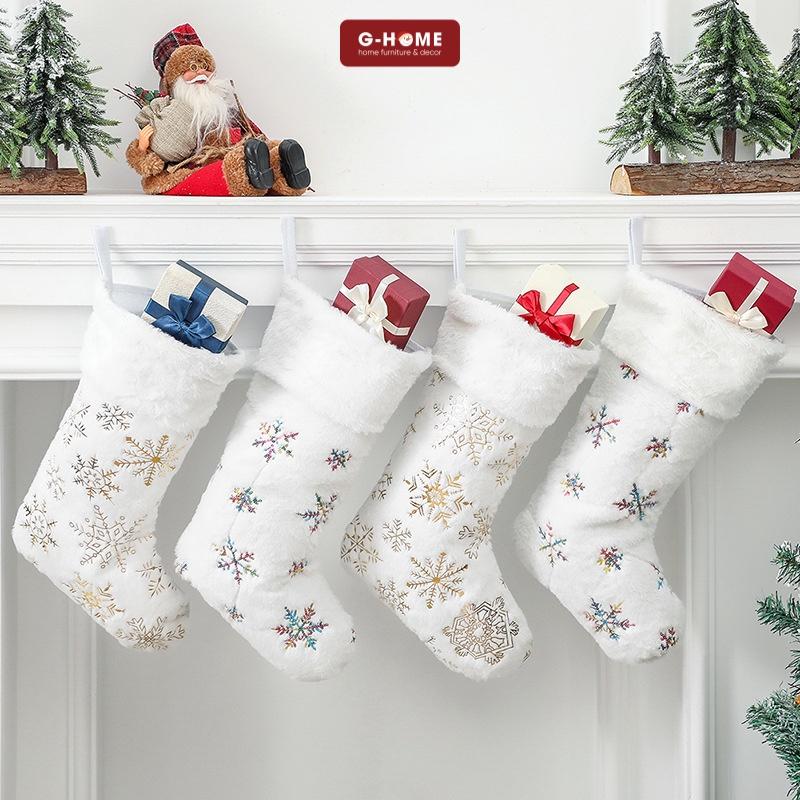 Tất treo trang trí giáng sinh GHOME tất decor noel mang không khí lễ hội giáng sinh vào nhà TAT22 M1