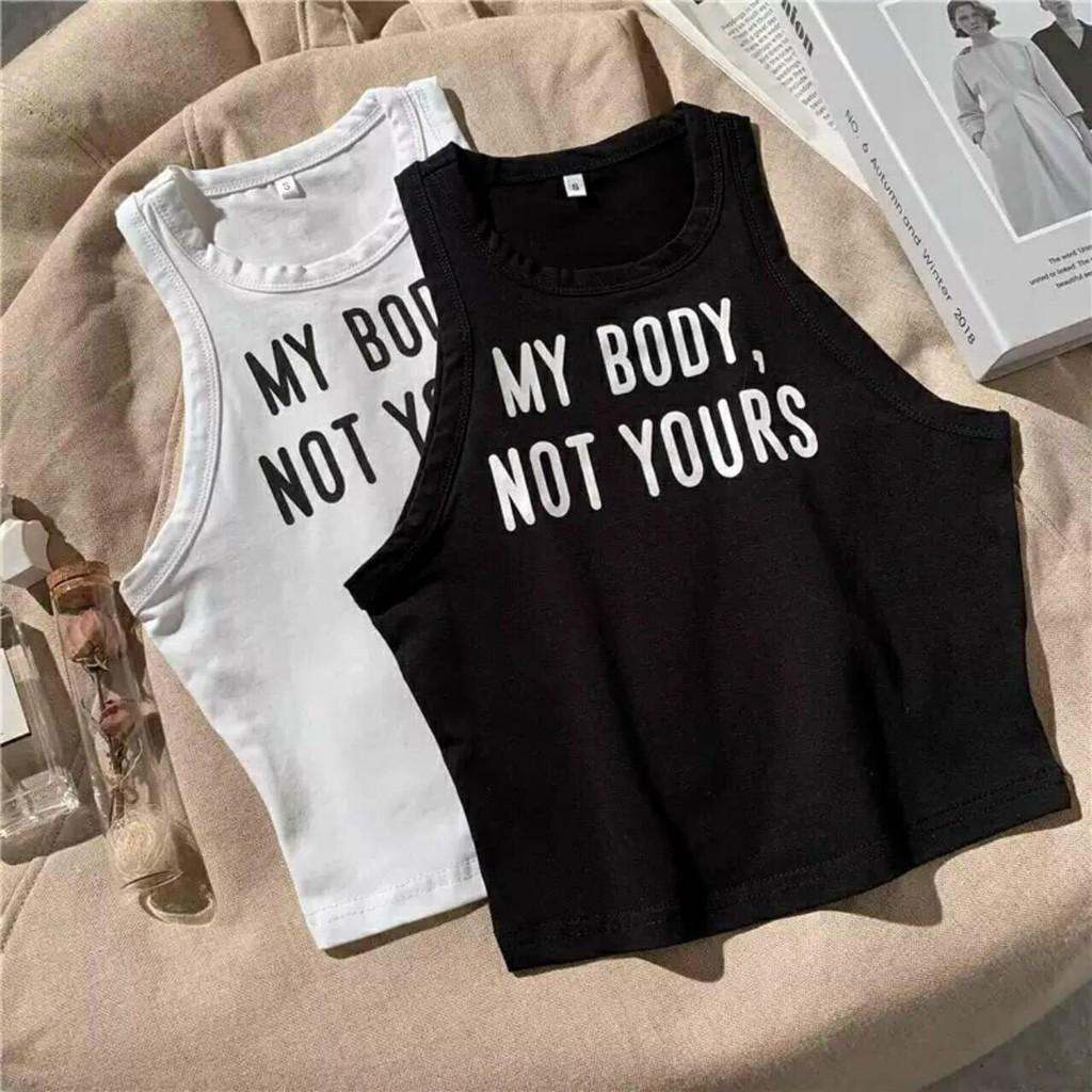 Áo Crt Chữ My Booy-Áo Croptop 3 Lỗ -Áo Croptop Nữ Siêu xinh - Áo Crt Uzzlang (ảnh thật + video)