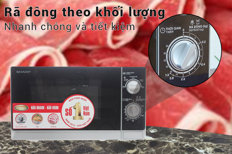 Lò Vi Sóng Sharp R-205VN(S) - 20L - Hàng chính hãng