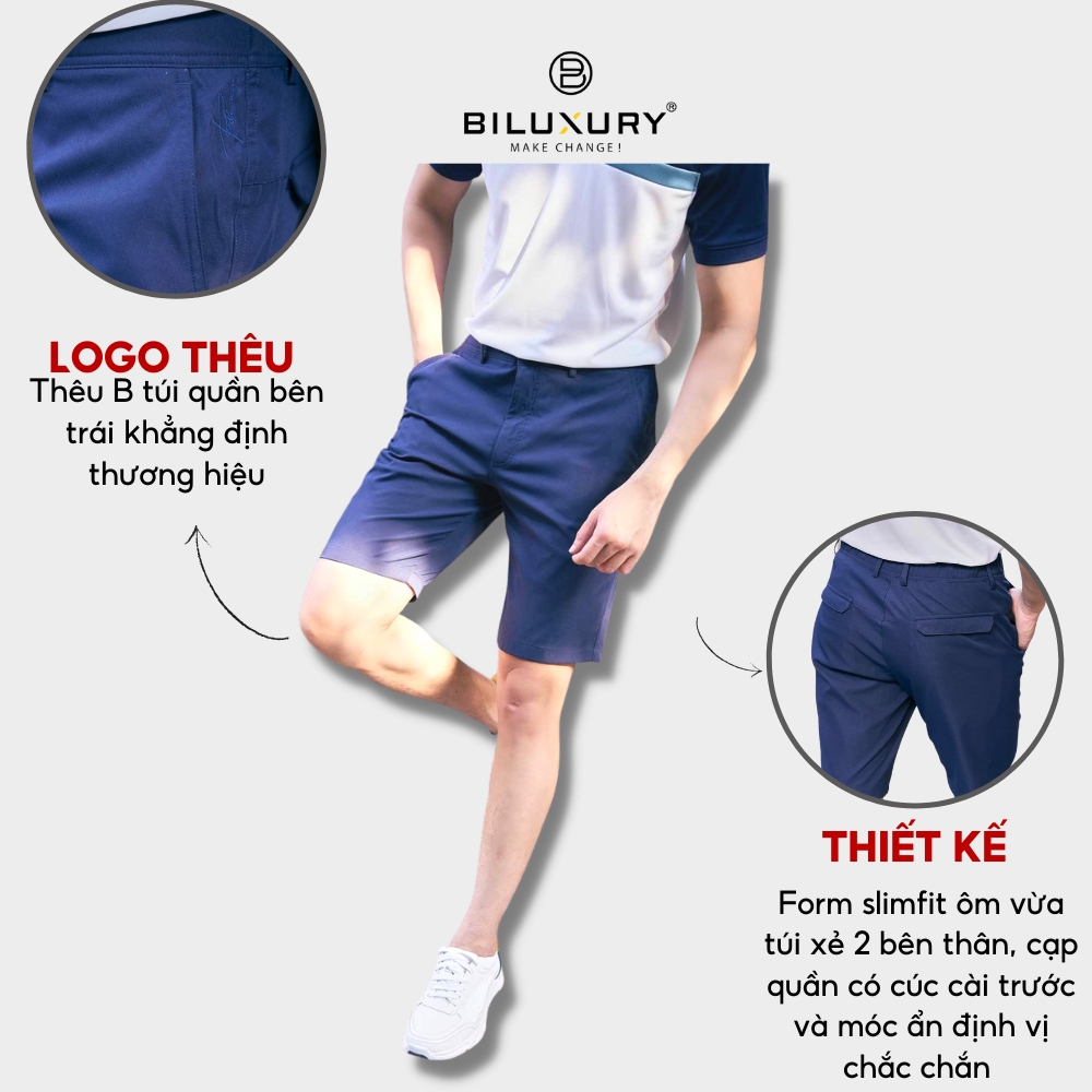 Quần Ngố Kaki Nam Biluxury Dark Purple 6QNKB003TTT