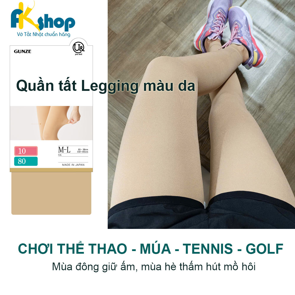 Vớ Quần Tất màu da dày 80D form đẹp mềm mịn co giãn tốt phù hợp cho hoạt động thể thao và giữ ấm thu đông