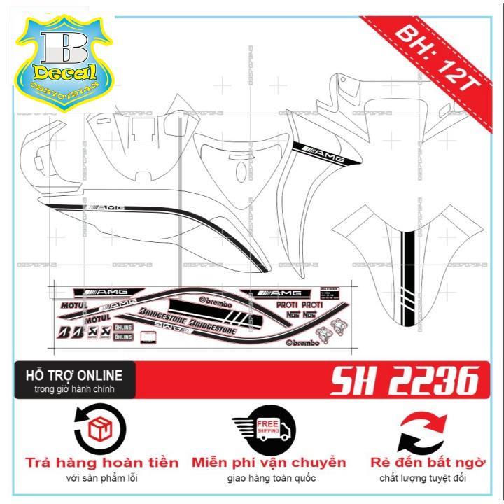 Tem rời dành cho SH MODE DÁN XE TRẮNG