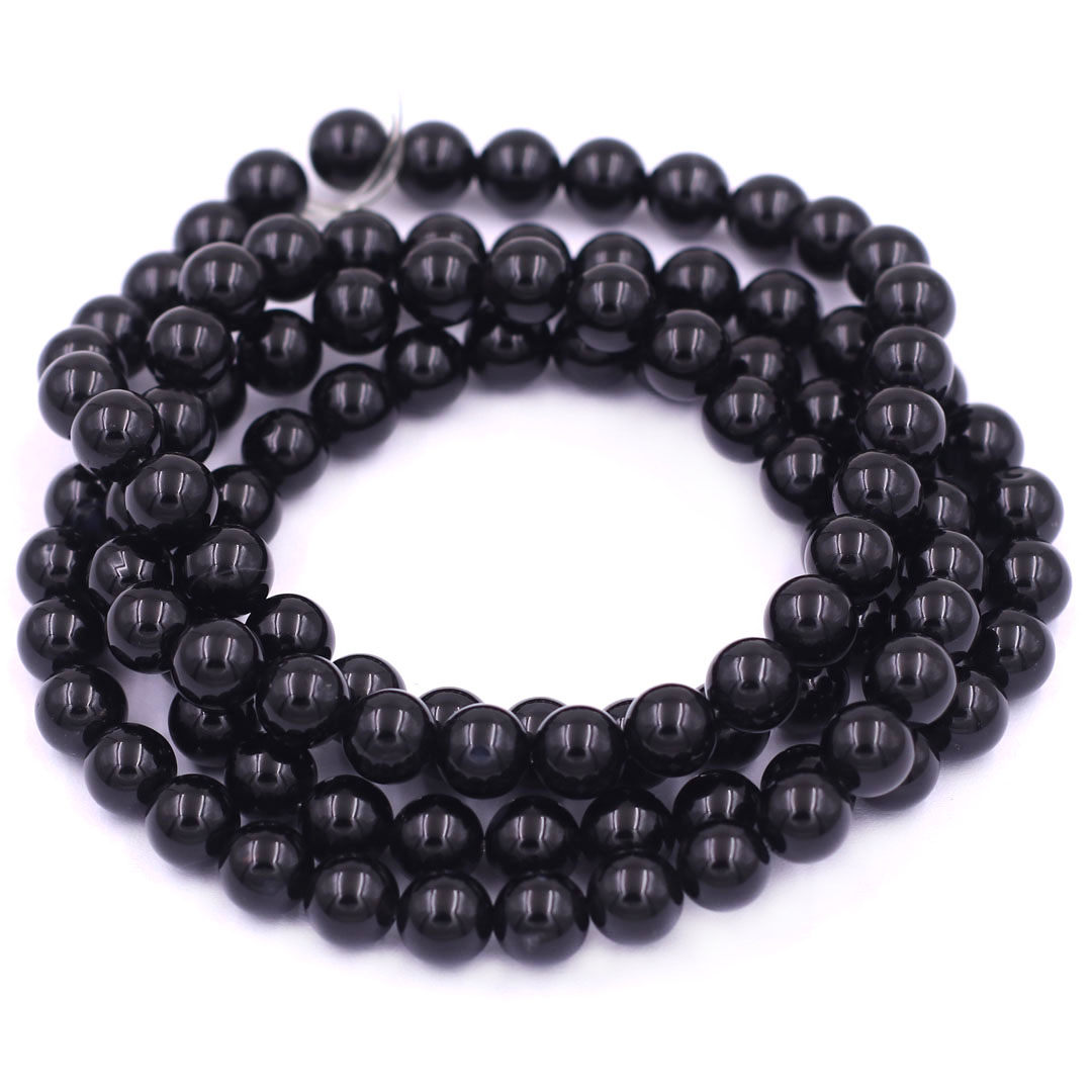 Vòng chuỗi 108 hạt Đá Thạch Anh đen - Tràng chuỗi Phong thủy size 6mm, 8mm - Hợp mệnh Thủy, mệnh Mộc