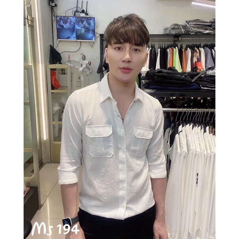 QUẦN ĐŨI DÀI SƠ MI NAM DÀI TAY ĐŨI CỔ TÀU CỔ BẺ HÀN QUỐC HOT 2020 thời trang nam atb shop