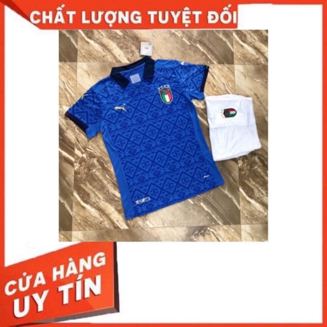 BỘ QUẦN ÁO BÓNG ĐÁ TUYỂN ITALYA ĐỦ LOGO XANH SÂN KHÁCH