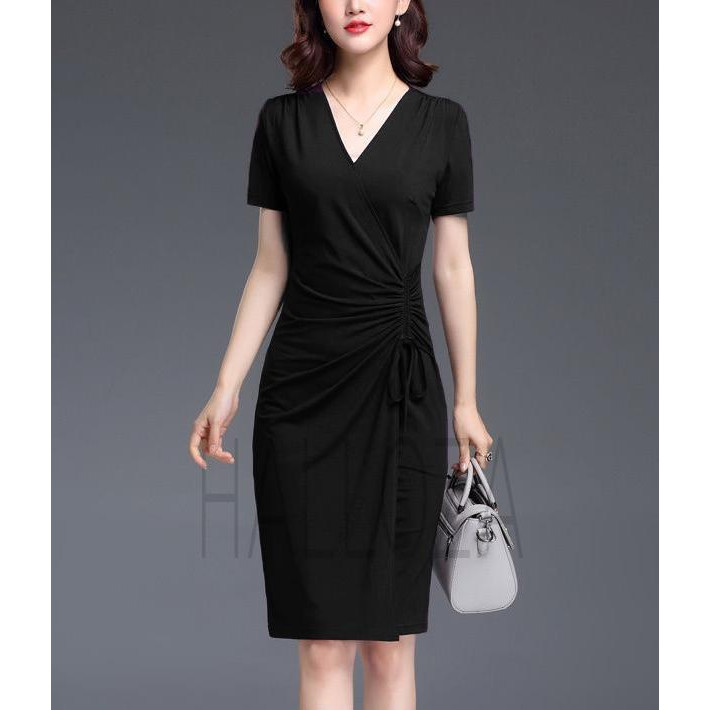 Đầm đen thắt eo bigsize