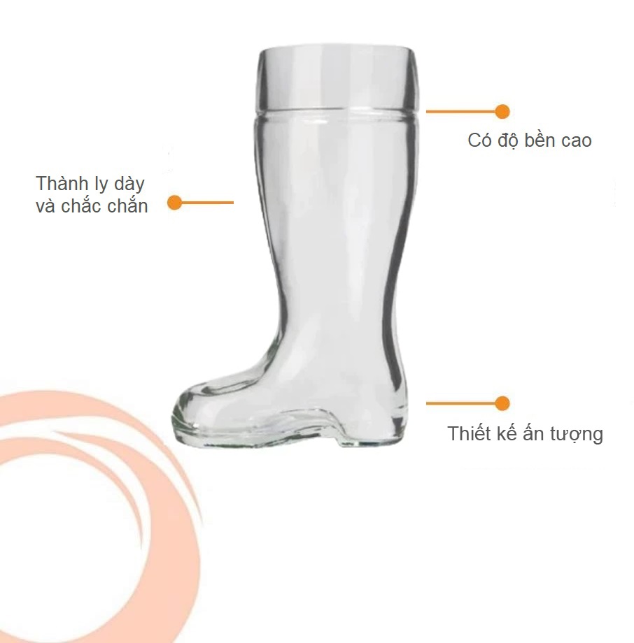 Ly Uống Bia Độc Lạ Hình Chiếc Ủng Stolzle Bierstiefel Beer Boot Glass 250ml - Cốc Bia Chất Lượng Cao - Làm Bằng Máy - Lý Tưởng Làm Quà Tặng