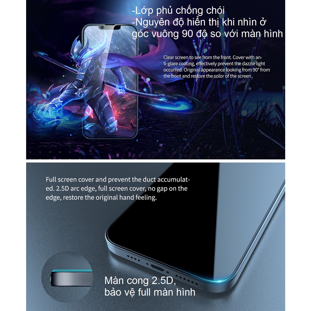 Cường lực chống nhìn trộm full màn hình cho iP Nillkin Guardian _ Hàng chính hãng