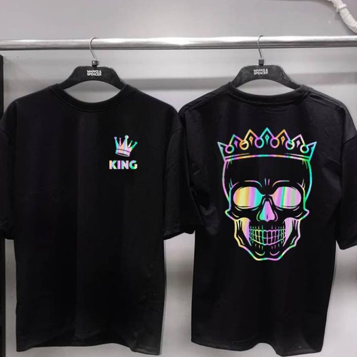 Hình ảnh ÁO THUN PHẢN QUANG 7 MÀU TAY LỠ NAM NỮ KING SKULL shop uy tín