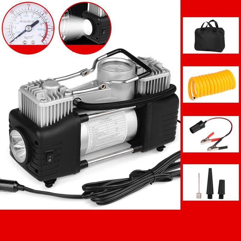 Bơm Ô Tô 2 Piston Xylanh AIR COMPRESSOR Công Suất Lớn Siêu Khỏe Siêu Nhanh