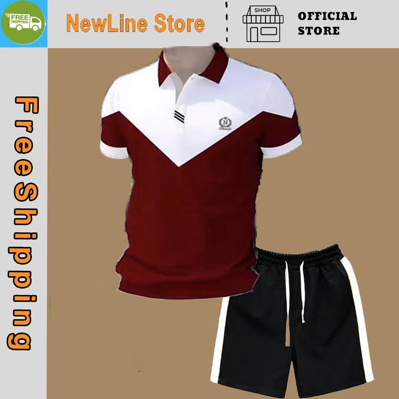 Bộ Quần Áo POLO Thể Thao Trẻ Trυng  Sang Trọng Hàng Cao Cấp Sport Chạy Bộ Tập Gym. - Trắng Thân Xám +Quần