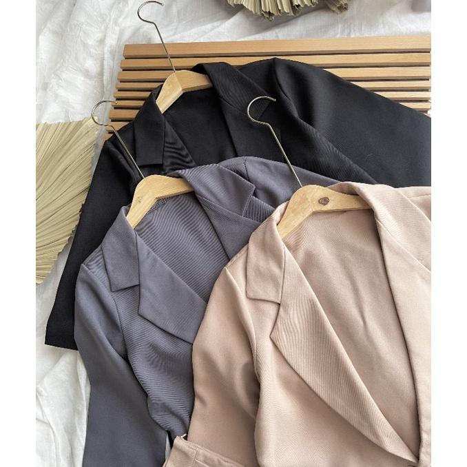 SET ÁO CỔ VEST + CHÂN VÁY XẾP LY