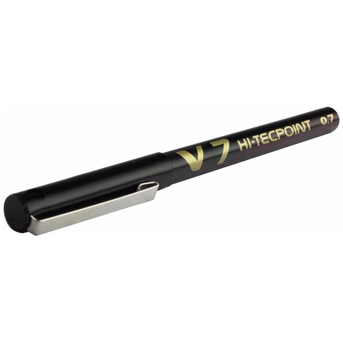 Bút Mực Nước Hi-Tech V7 0.7 mm - Pilot BX-V7-B - Mực Đen