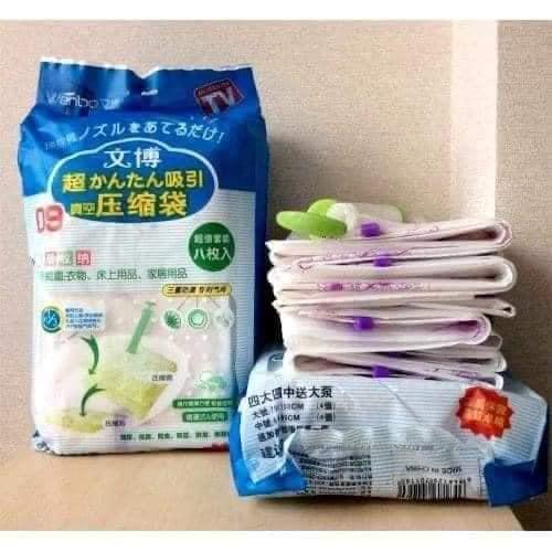 Bộ 8 túi hút chân không kèm bơm tay