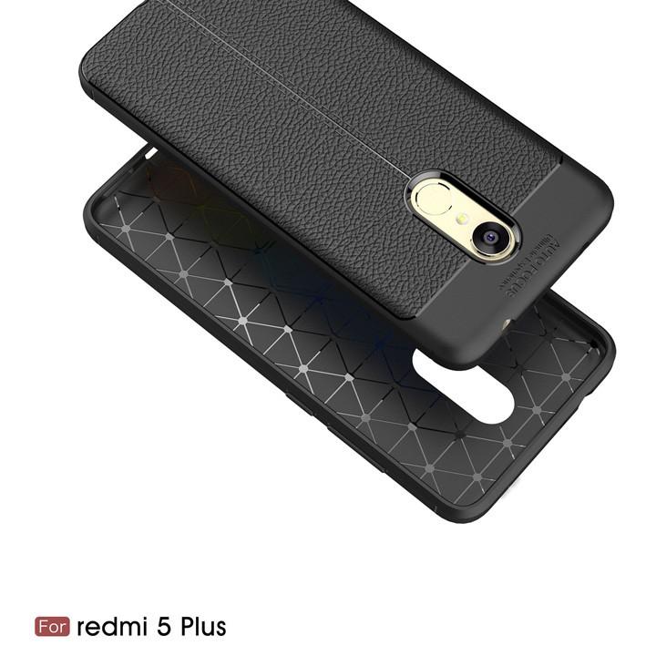 Ốp lưng Xiaomi Redmi 5 Plus silicon giả da Auto Focus