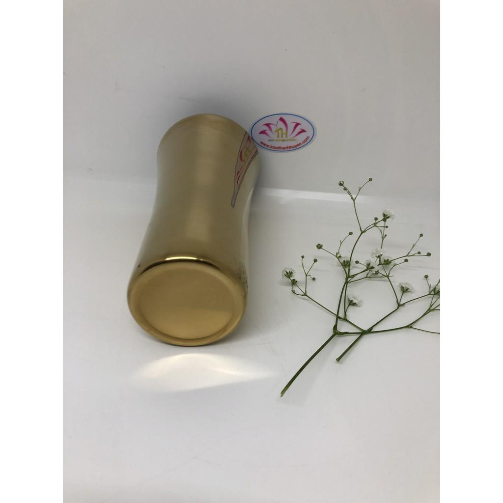 Bình hoa, lọ cắm hoa eo nơ siêu đẹp đến từ Nhật Bản cao cấp inox 410 siêu cứng vàng ánh kim bóng đẹp sắc nét Hcm