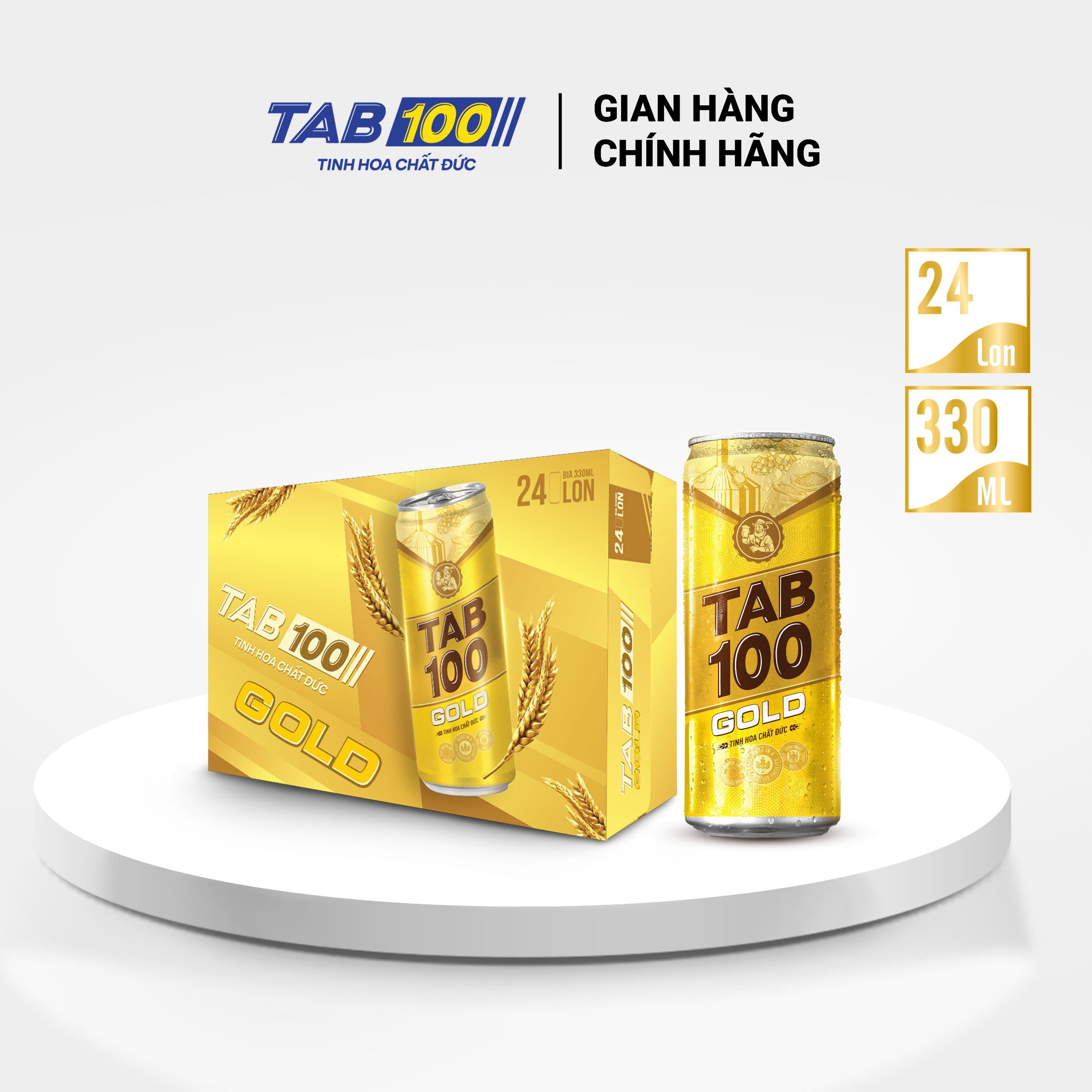 Bia lon TAB GOLD thùng 24 lon (330ml/lon)