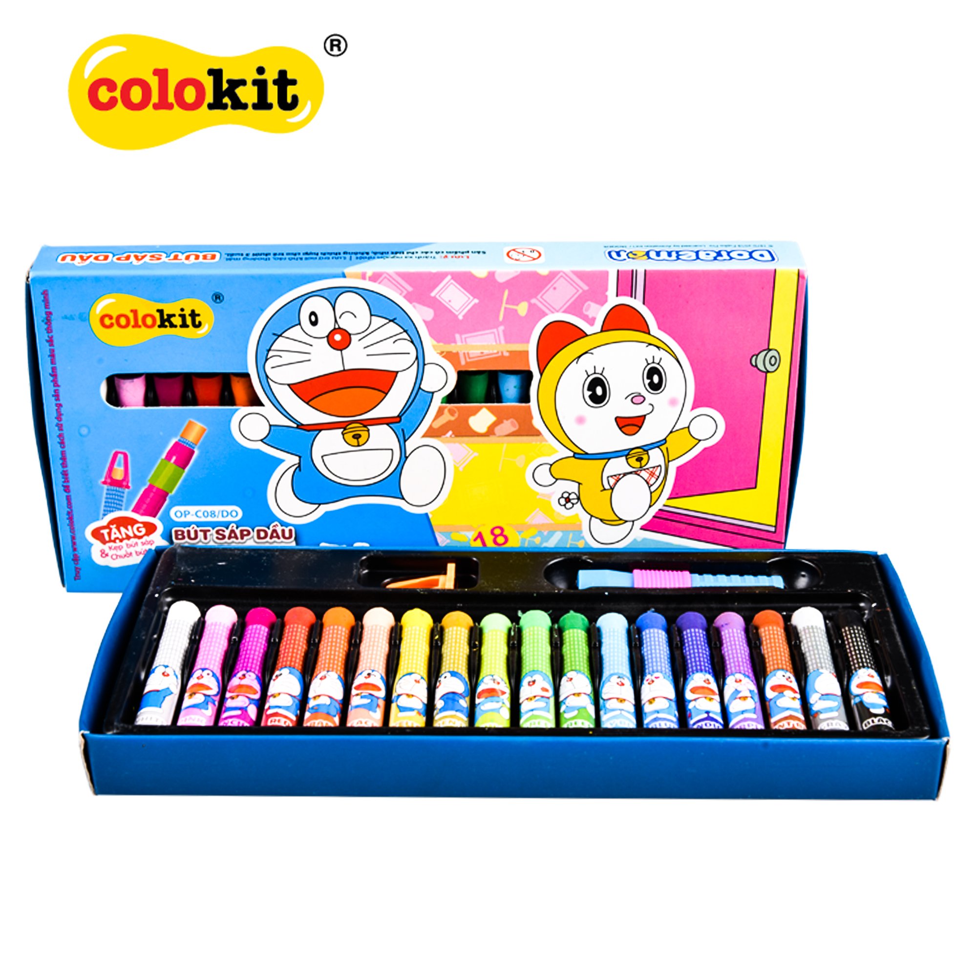 Bút sáp dầu màu Pastel Thiên Long Colokit Doraemon OP-C08/DO