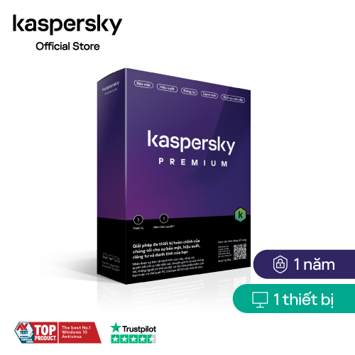 Phần mềm diệt virus Kaspersky Premium 1 Thiết bị/năm - Hàng chính hãng